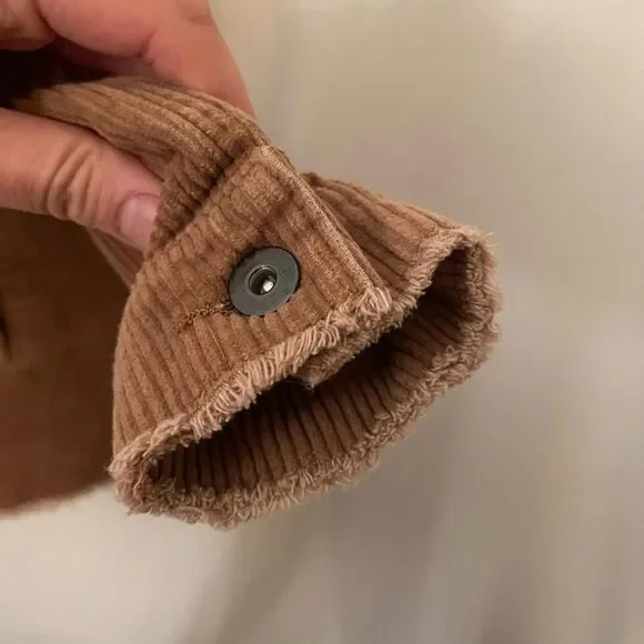 Zara Corduroy Jacket Brown Women’s Size Small - Picture 6 of 6